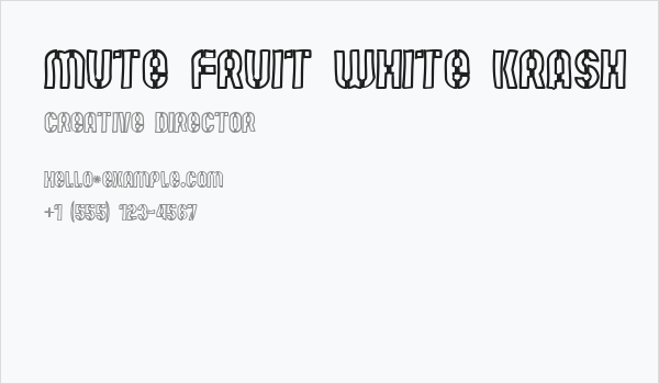 Mute Fruit White Krash Business Card