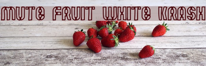 Mute Fruit White Krash Font examples