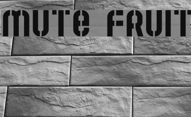 Mute Fruit Font examples