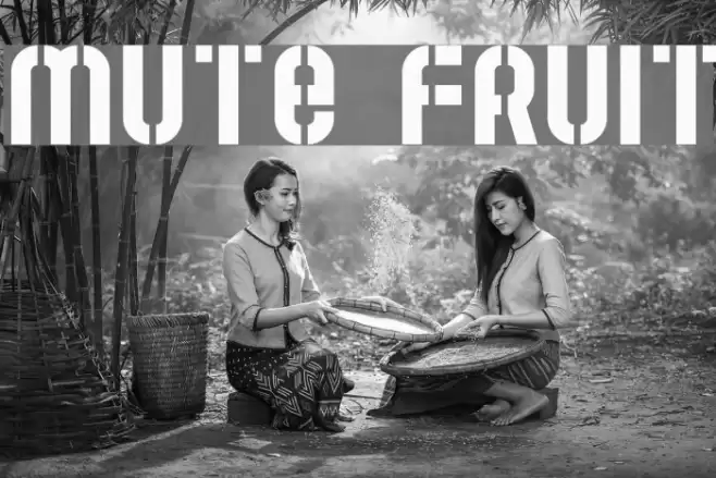 Mute Fruit Font examples