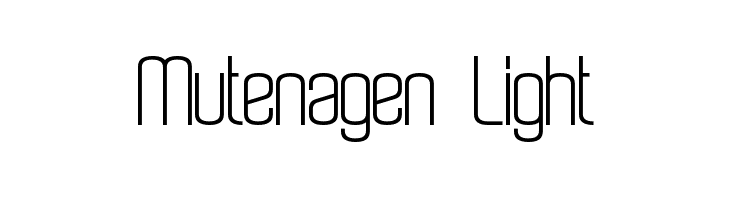 Mutenagen  Light  フリーフォントのダウンロード