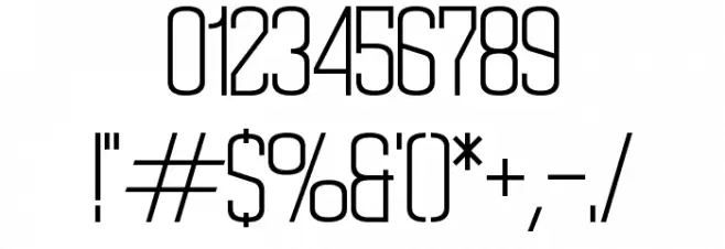 Mutenagen  Light Font OTHER CHARS