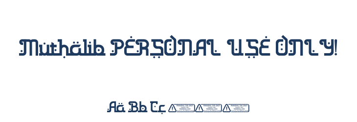 Muthalib PERSONAL USE ONLY! Font Preview