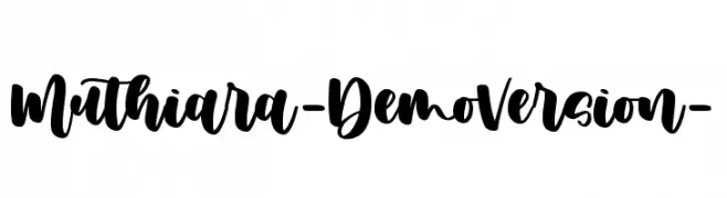 Muthiara -Demo Version-  Frei Schriftart Herunterladen