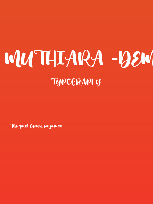 Muthiara -Demo Version- Poster