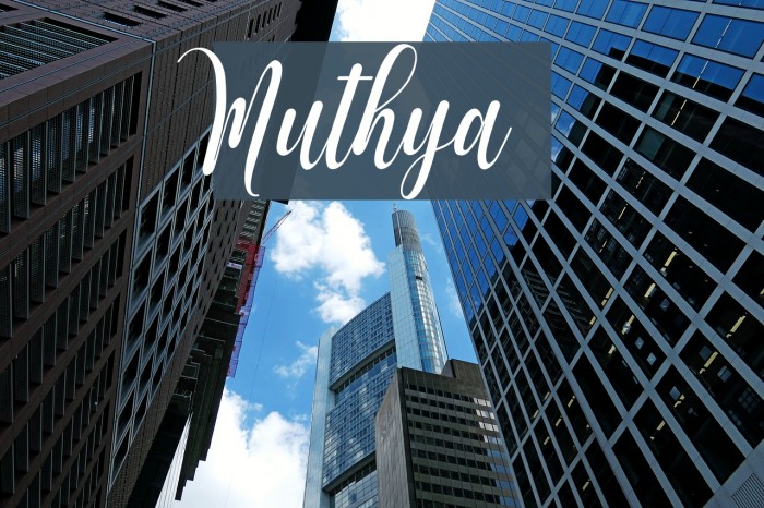 Muthya Font examples
