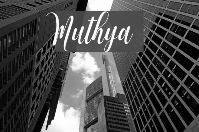 Muthya फ़ॉन्ट examples
