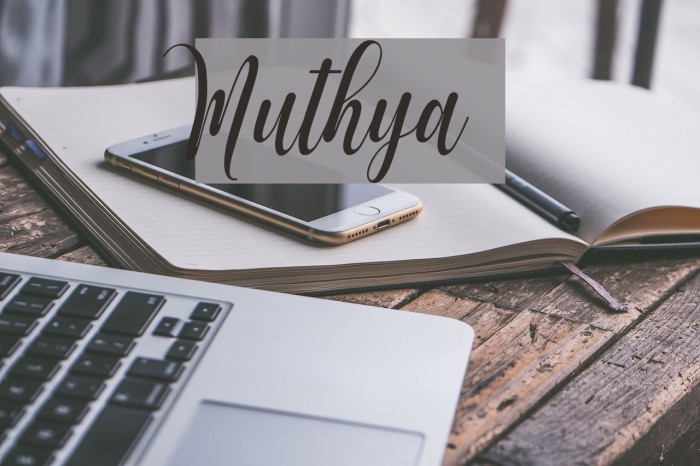 Muthya Font examples