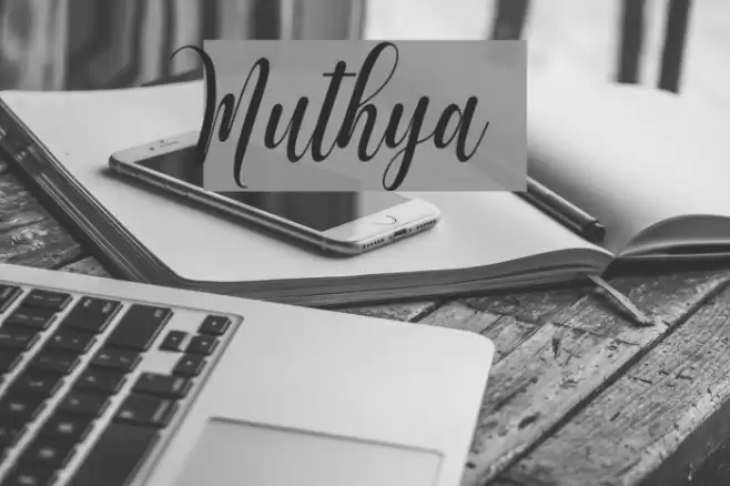 Muthya फ़ॉन्ट examples