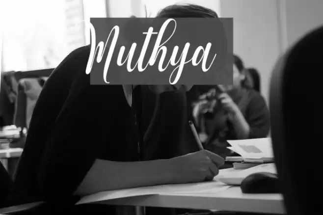 Muthya फ़ॉन्ट examples