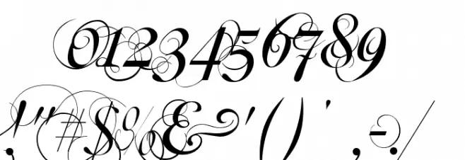 Mutlu Ornamental フォント その他の文字