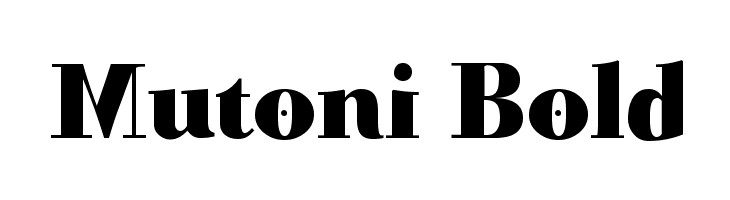 Mutoni Bold  Fuentes Gratis Descargar