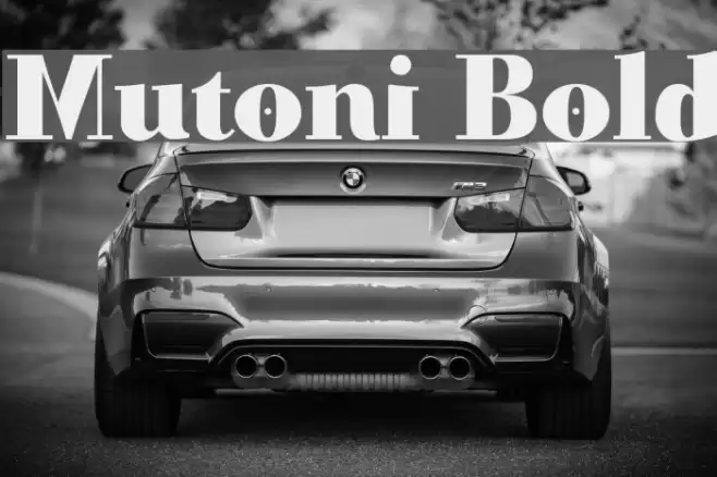Mutoni Bold Font examples