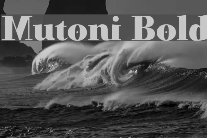 Mutoni Bold Font examples