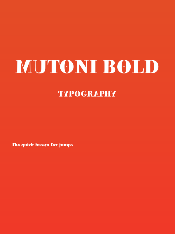 Mutoni Bold Poster
