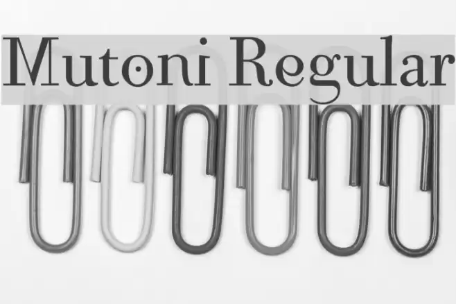 Mutoni Regular Font examples