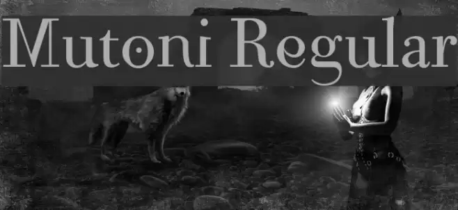 Mutoni Regular Font examples