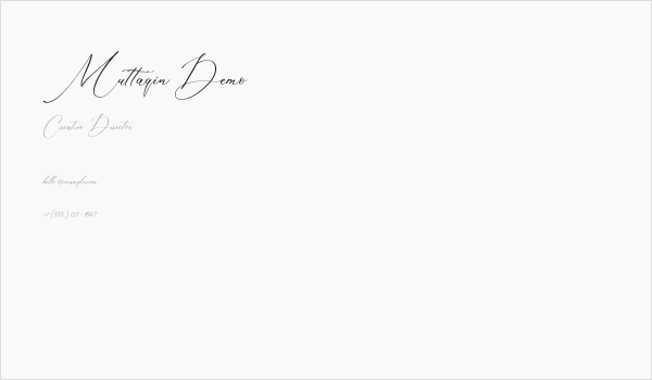 Muttaqin Demo Business Card