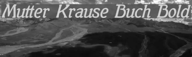 Mutter Krause Buch Bold Font examples