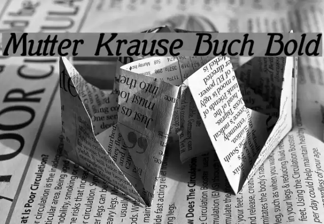 Mutter Krause Buch Bold Font examples