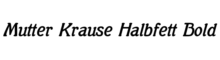 Mutter Krause Halbfett Bold Font