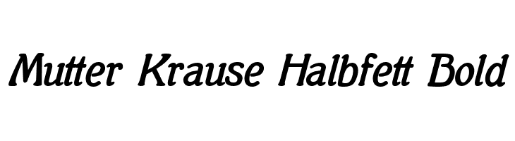 Mutter Krause Halbfett Bold  नि: शुल्क फ़ॉन्ट्स डाउनलोड