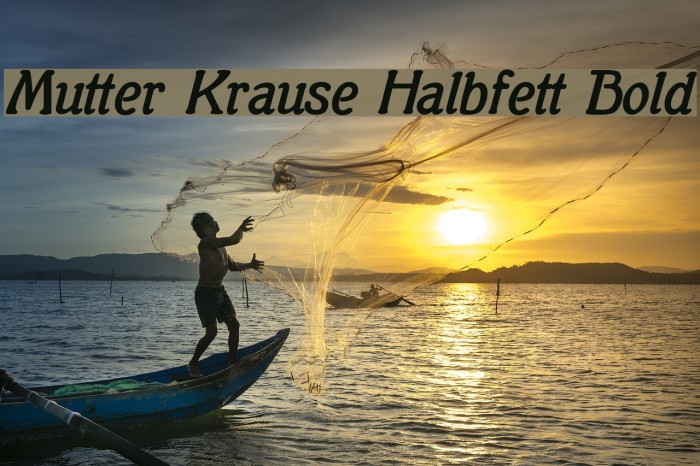 Mutter Krause Halbfett Bold Schriftart examples