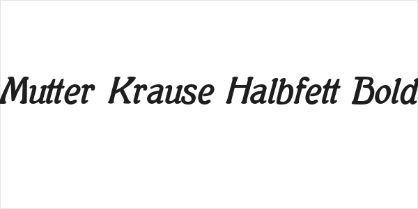 Mutter Krause Halbfett Bold Logo