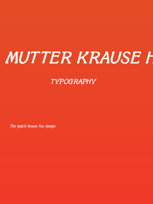 Mutter Krause Halbfett Bold Poster