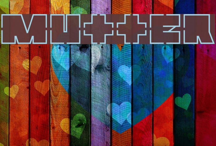 Mutter Font examples