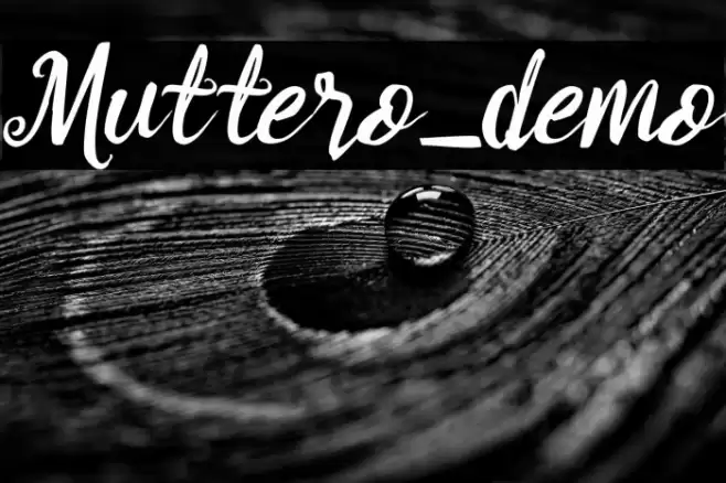 Muttero_demo Font examples