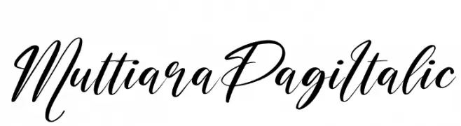 Muttiara Pagi Italic  Frei Schriftart Herunterladen