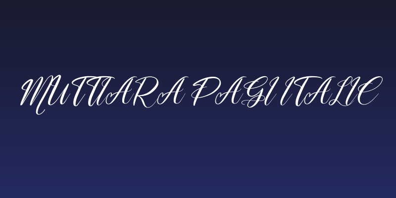 Muttiara Pagi Italic Social Header