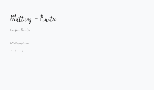 Muttung - Rustic Business Card