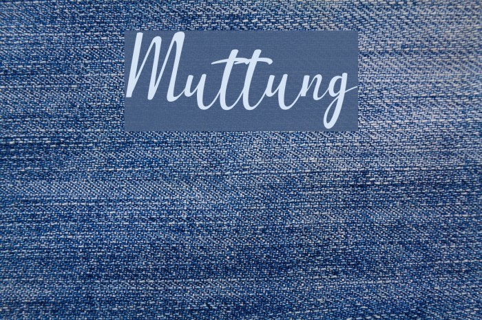 Muttung Font examples