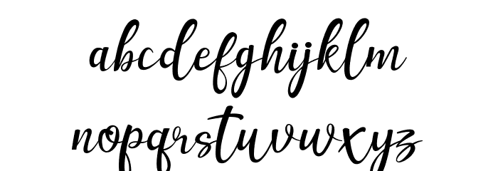 Muttung Font LOWERCASE