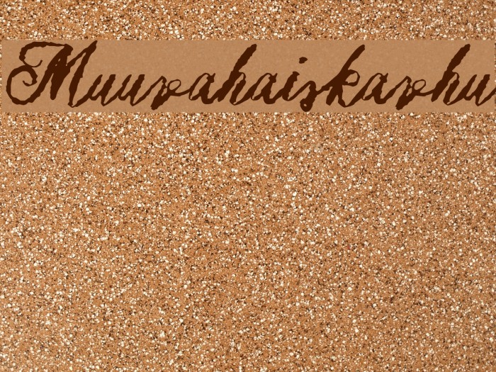 Muurahaiskarhu Font examples