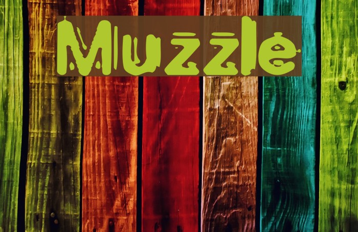 Muzzle Font examples