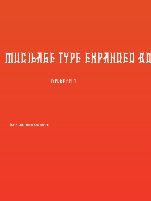mucilage type Expanded Bold Poster