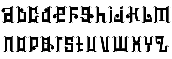 mucilage type Expanded Bold Font LOWERCASE