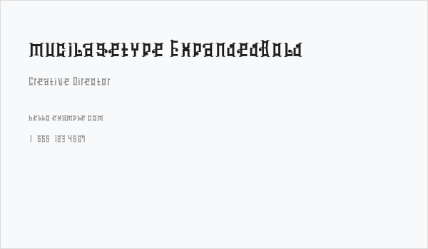mucilagetype-ExpandedBold Business Card