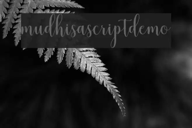 mudhisascriptdemo Font examples