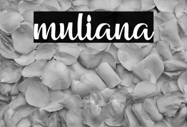muliana Font examples