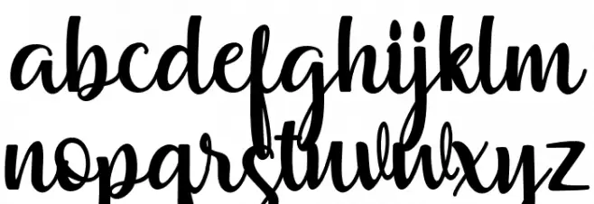 muliana Schriftart Kleinbuchstaben