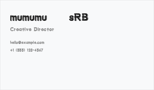 mumumu [sRB] Business Card
