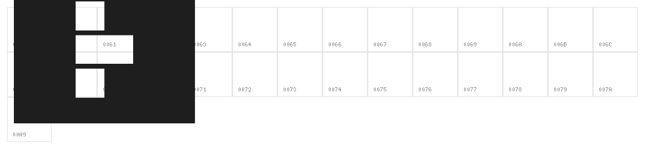 music Regular Character Map