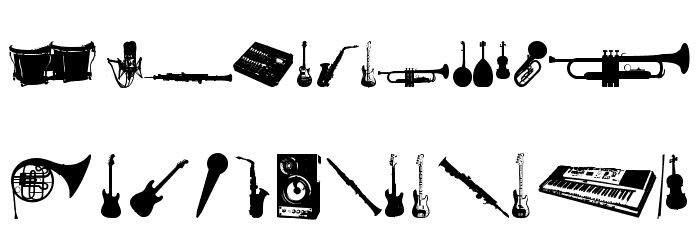 music tfb Font LOWERCASE