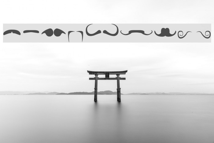 mustache Font examples