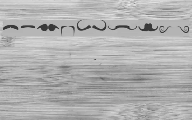 mustache Font examples