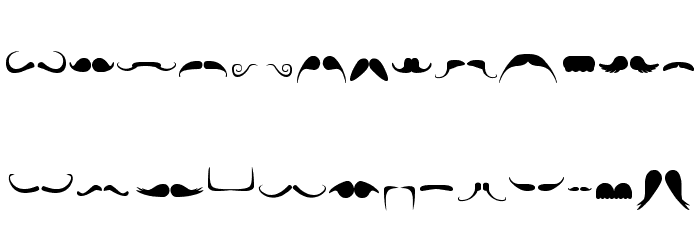 mustache Font LOWERCASE